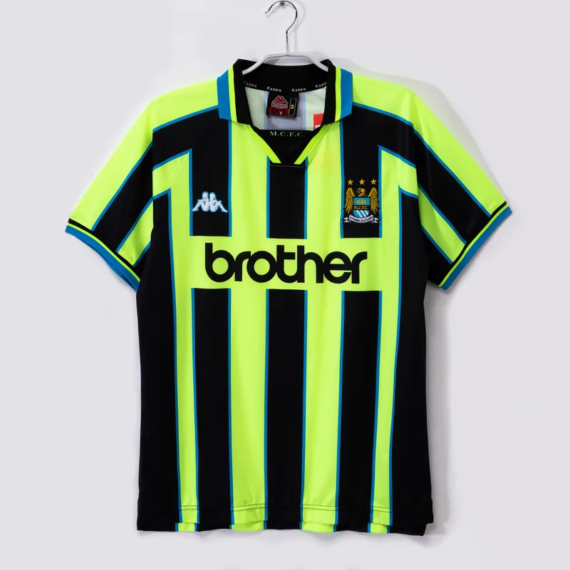Camiseta Manchester City 1998/99 VISITANTE MANGA CORTA VERSION FAN